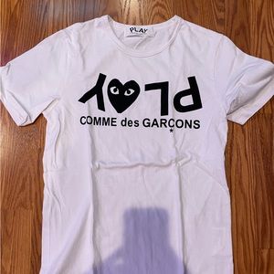 Upside Down Graphic Tee CDG White